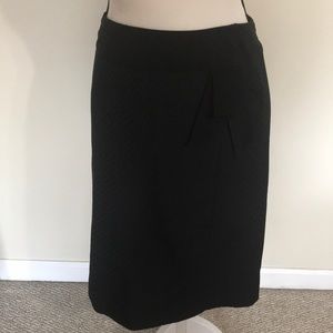 Moschino skirt sz 6 black pique pencil bow